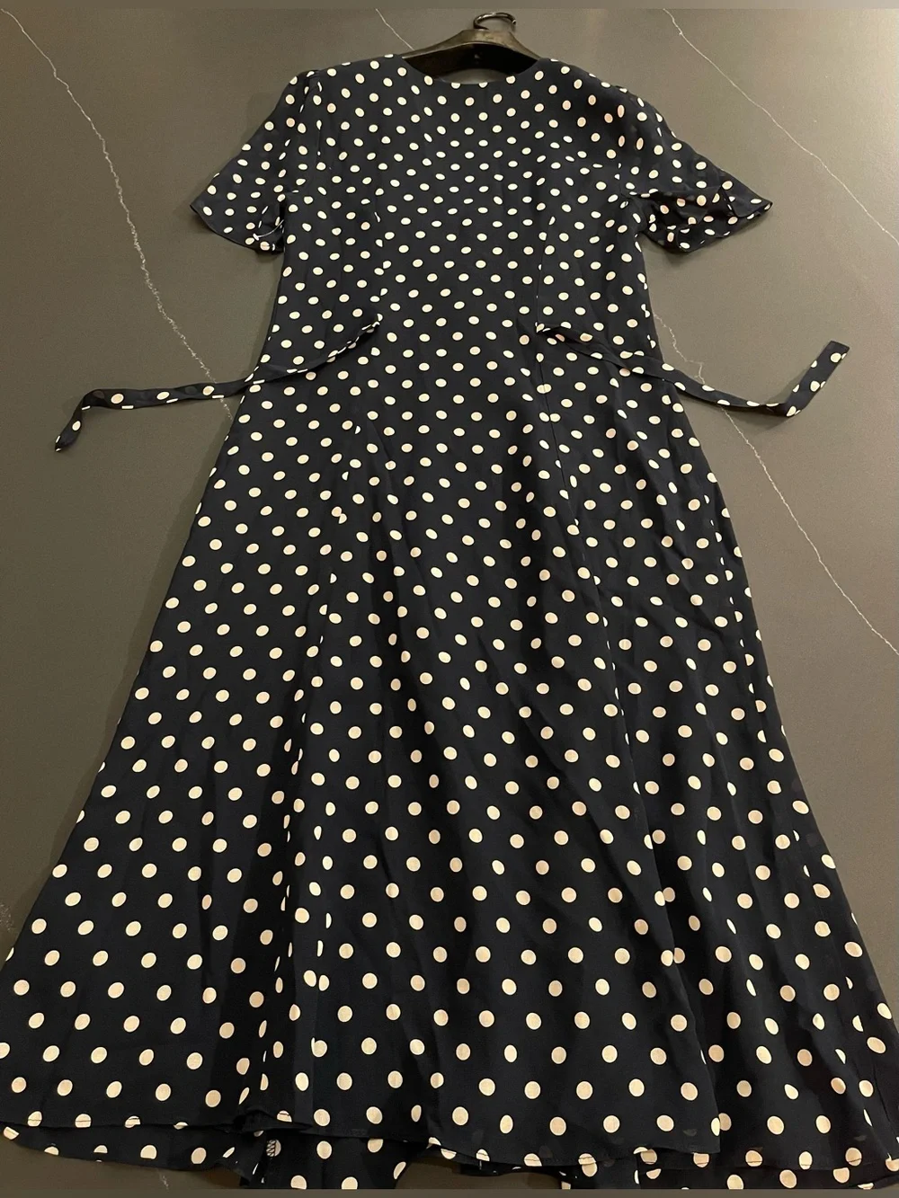 NEW Reformation Lise Midi Dress In Blue Dot Size 8 - Picture 9 of 14